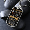 Son I Love You, Dog Tag Necklace, Perfect Gift For Son From Dad, Christmas Gift Idea