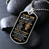 Son Keeping To The Shadows, Dog Tag Necklace, Anniversary Gift For Son From Dad