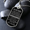 To My Dad - Always Be My Hero, DogTag Necklace Gift