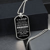 To My Dad - You Will Always Be My Hero, Dog Tag Necklace Gift Dad