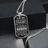 To My Son | Always In My Heart | Dog Tag Necklace | Unique Gifts For Son