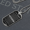 To My Dad Dog Tag Necklace | When I Look Back | Father's Day Gift for Dad