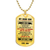 To My Son - Just Do Your Best, DogTag Necklace Gift Son
