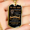 To My Son | This Old Lion | Dog Tag Necklace | Gift For Son From Dad