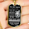 To My Son Dog Tag Necklace | Proud To Be Your Father | Best Gift For Son