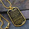 To My Dad | My Dreams | Dog Tag Necklace