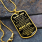 To My Son Dog Tag Necklace | Never Lose | Anniversary Gift For Son From Dad