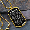 To My Son Gift From Dad | Stay Strong Be Confident | Dog Tag Necklace