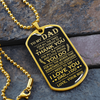 To My Dad For All The Times, Dog Tag Necklace, Gift For Dad From Son