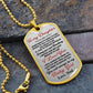To My Daughter Gift From Dad | Sometimes It's Hard | Dog Tag Necklace