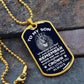 To My Son | Remember Whose Son You Are | Dog Tag Necklace