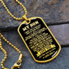 Son Believe Deep In Your Heart, Dog Tag Necklace, Christmas Gift Idea For Son