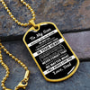 To My Son From Dad | Never Feel That | Dog Tag Necklace