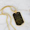 To My Son Dog Tag Necklace | Laugh Love Live | Gift for Son from Parents