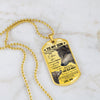 Son This Old Wolf, Dog Tag Necklace, Gift For Son From Dad, Christmas Gift Idea