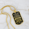 To My Dad Dog Tag Necklace | I Learned From You | Christmas Gift for Dad