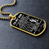 To My Son Gift From Dad | My Little Boy Yesterday | Dog Tag Necklace