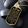 To My Son Gift From Dad I Never Forget How Much I Love You Love Dad I Dog Tag Necklace