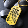 To My Son | Just Go Forth And Aim For The Skies | Dog Tag Necklace | Gift For Son From Dad