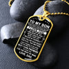 To My Son Gift From Dad | I Believe In You | Dog Tag Necklace