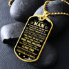 To My Man Dog Tag Necklace | Word Smile And Laugh | Romantic Gift for Him