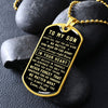 To My Son Gift From Dad | Never Forget That | Dog Tag Necklace