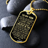 To My Son Gift From Dad | Just Follow Your Heart | Son Gifts Dog Tag Necklace
