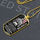Gift To Army Son, Listen To Your Heart, Dog Tag Necklace, Gift For Soldier