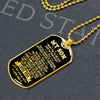 Son Believe Deep In Your Heart, Dog Tag Necklace, Christmas Gift Idea For Son