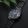 Son In My Heart, Engraved Black Chronograph Watch, Christmas Gift Idea for Son from Dad