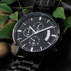To My Son | I Will Always Carry You In My Heart | Engraved Black Chronograph Watch | Best Christmas Gift Ideas
