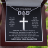 To My Loving Dad | You Are The World | Stainless Cross Necklace