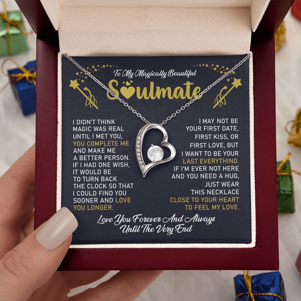 Soulmate You Complete Me, Forever Love Necklace, Valentine's Day Gift For Her