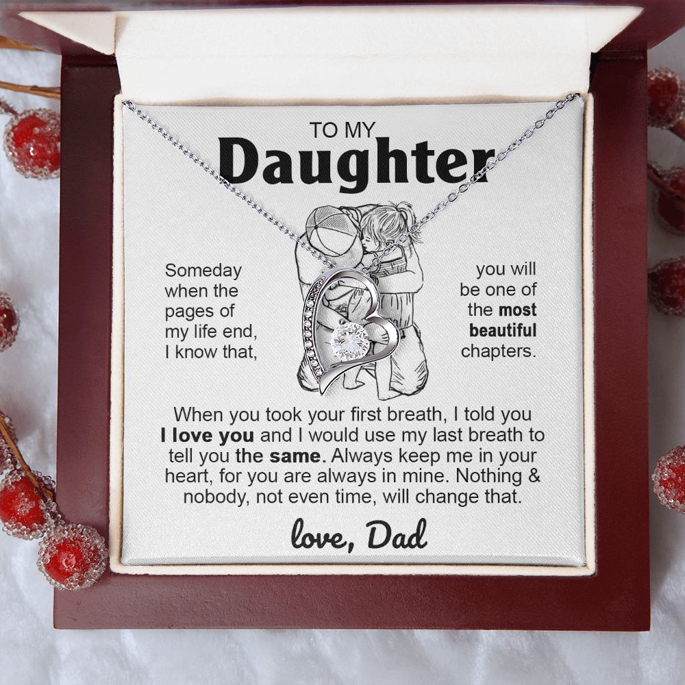 To My Daughter | You Will Be The Most Beautiful Chapters | Forever Love Necklace