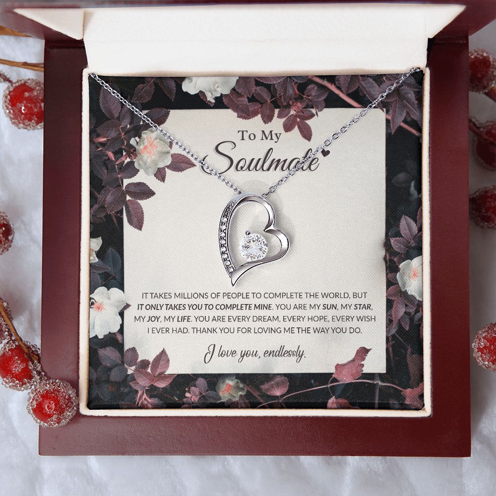 To My Soulmate - I Love You Endlessly, Forever Love Necklace