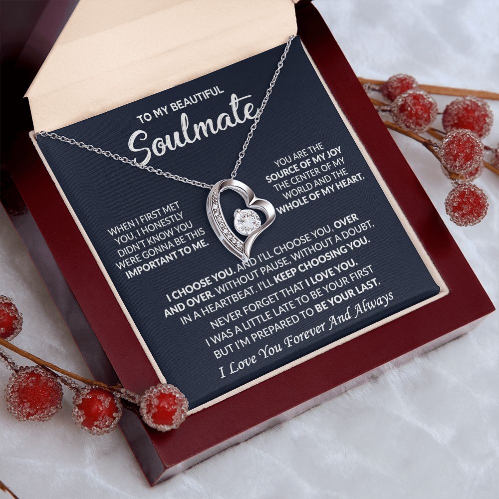 Soulmate I Choose You, Forever Love Necklace, Romantic Gift For Your Soulmate