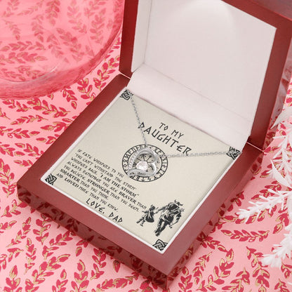To My Daughter | The Storm | Viking Dad To Daughter Gift | Forever Love Necklace