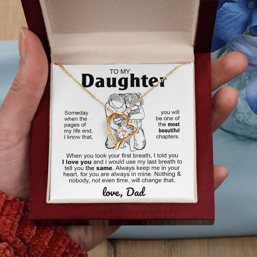 To My Daughter | You Will Be The Most Beautiful Chapters | Forever Love Necklace