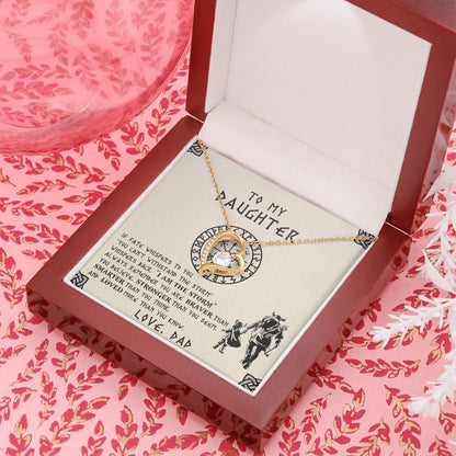 To My Daughter | The Storm | Viking Dad To Daughter Gift | Forever Love Necklace