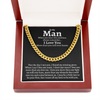 To My Man The Day I Met You Cuban Link Chain Necklace, Anniversary Gifts, Gift Ideas for Boyfriend Husband, Christmas Gift for Man, Valentine's Day Gift