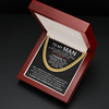 To My Man My One True Love Cuban Link Chain Necklace, Gift for Him, Husband Boyfriend Gift, Christmas Gift for Men
