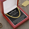 To My Boyfriend Cuban Link Chain, Gift for Boyfriend, Romantic Gift for Him, Christmas Birthday Valentines Day for Men