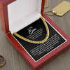To My Son Gift From Mom I Proudest Moment I Cuban Link Chain Necklace