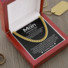 To My Man I Choose You Cuban Link Chain Necklace, Best Jewelry Gifts for Men, Boyfriend Husband Gift, Anniversary Gifts Romantic, Valentines Christmas Gift Ideas