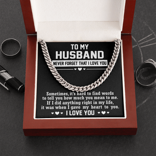 To My Husband Jewelry Necklace Gift, Anniversary Gift for Husband, Gift Ideas for Husband, Christmas Birthday Gift Ideas
