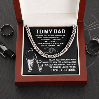 Dad Thank You For Being My Loving Father | Cuban Link Chain