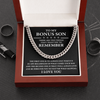 To My Bonus Son | Stay Positive | Cuban Link Chain Necklace