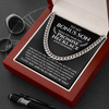 To My Bonus Son | Proud Of You | Cuban Link Chain Necklace