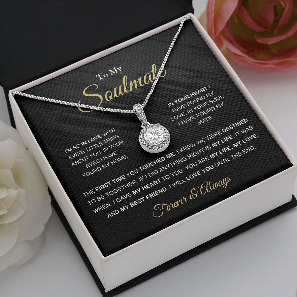 Soulmate My Heart My Life My Love | Romantic Gift For Your Soulmate | Eternal Hope Necklace