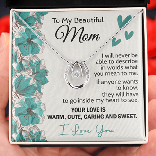 To My Beautiful Mom | My Heart To See | Lucky Necklace
